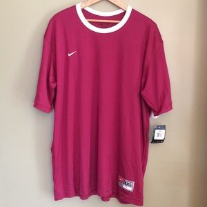 NWT Nike Dri-Fit Jersey Tee Maroon